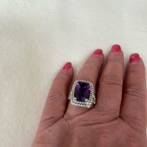 Sterling silver amethyst ring